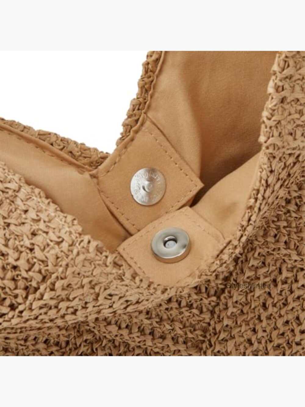 Straw Woven Hobo Bag Women Beach Tote Shoulder Handbag Large Travel Purse - Picture 5 of 7
